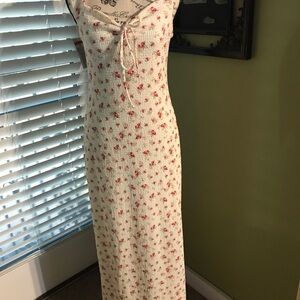 See You Monday Cream and Pink Floral Chemise